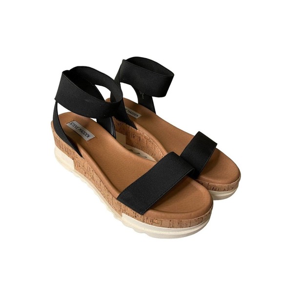 Steve Madden Shoes - Steve Madden Elba Platform Wedge Sandal, Women's Size 10 Black